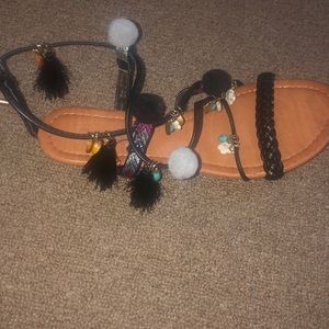 Lace up sandals